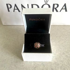 Beautiful Pandora Heart Charm with Pink Cz